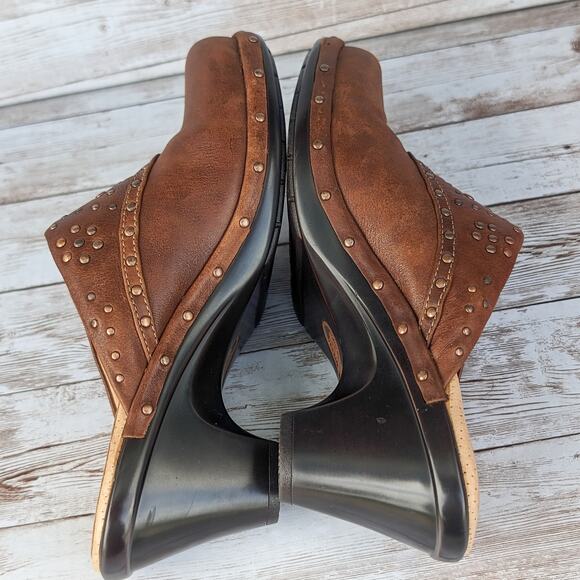 Sofft Brown Leather Studded Mule - Size 5.5 M - Picture 8 of 11